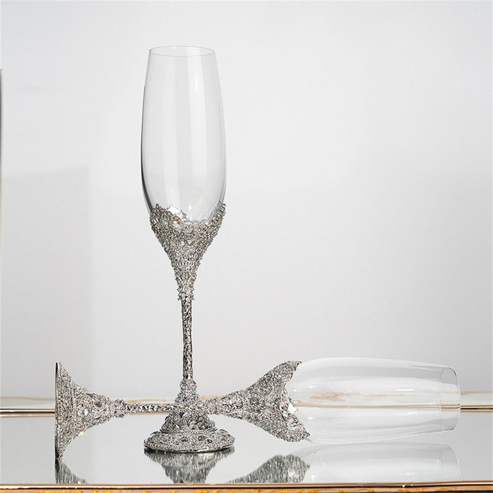 Vintage Champagne Flutes Glass Goblets Wedding Gifts