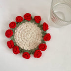 Handmade Crochet Flower Coaster Crochet Flower Bouquet Coaster Gift for Her