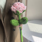 Handmade Crochet Giant Rose Sunflower Carnation Flower Bouquet Floral Gift for Mother