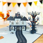 Halloween 3D Pop Up Card Ghost House Pop Up Greeting Card