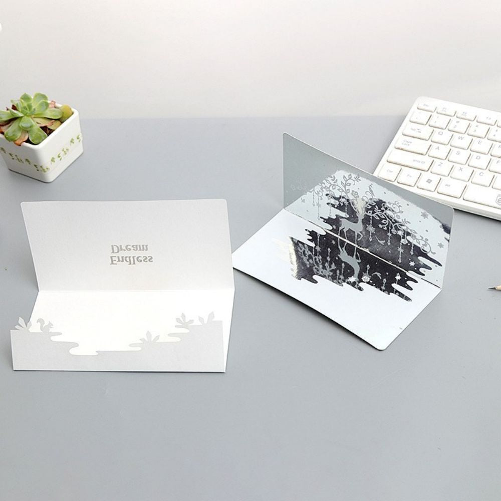 3D Creative Valentine's Day Wedding Pop Up Card Mirror Inverted Image Pop Up Greeting Card