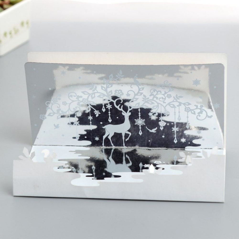 3D Creative Valentine's Day Wedding Pop Up Card Mirror Inverted Image Pop Up Greeting Card