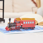 Steam Train 3D Pop Up Greeting Card