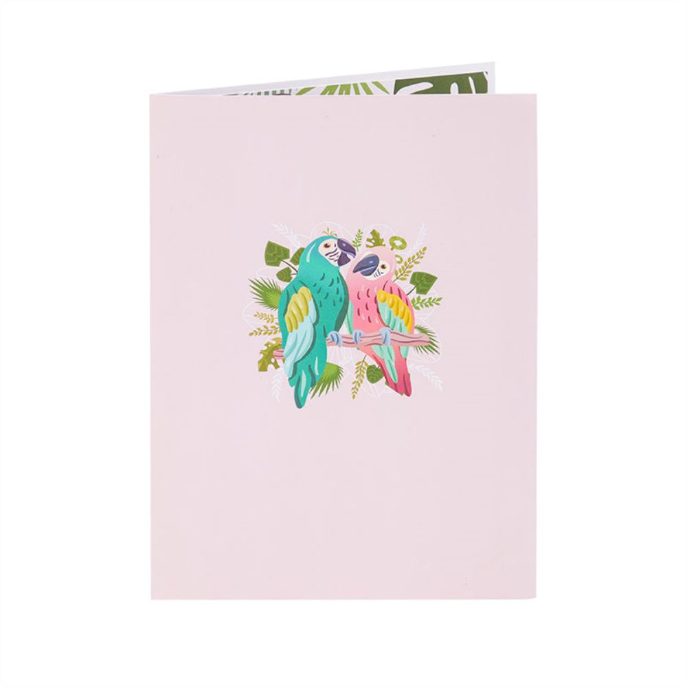 Love Birds Flower Wedding 3D Pop Up Greeting Card