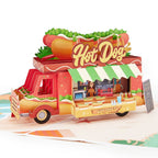 Beach Hot Dog Truck 3D Pop Up Greeting Card