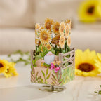Sunflower Gnome 3D Paper Music Box