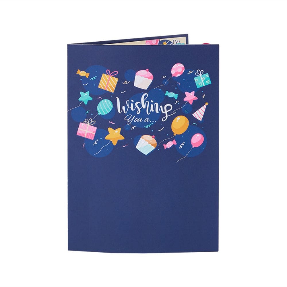 Lights Happy Birthday Pop Up Card Music Birthday Candles 3D Pop Up Greeting Card