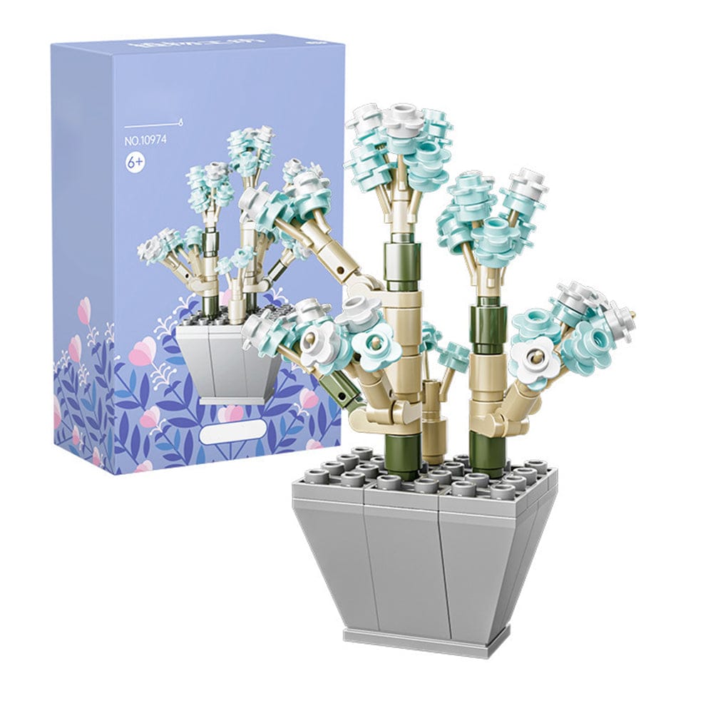 Bloques de construcción de suculentas en macetas Ladrillos de construcción de flores botánicas