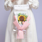 Crochet Flowers Bouquet Handmade Knitted Sunflower Bouquet Wedding Gift