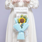 Crochet Flowers Bouquet Handmade Knitted Sunflower Bouquet Wedding Gift