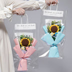 Crochet Flowers Bouquet Handmade Knitted Sunflower Bouquet Wedding Gift