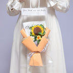 Crochet Flowers Bouquet Handmade Knitted Sunflower Bouquet Wedding Gift