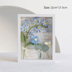 Crochet Bouquets Photo Frame Handmade Knitted Flower Shadowbox Frame Desktop Decoration