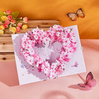 Cherry Blossom Tree Heart Pop Up Card Flower 3D Pop Up Greeting Card