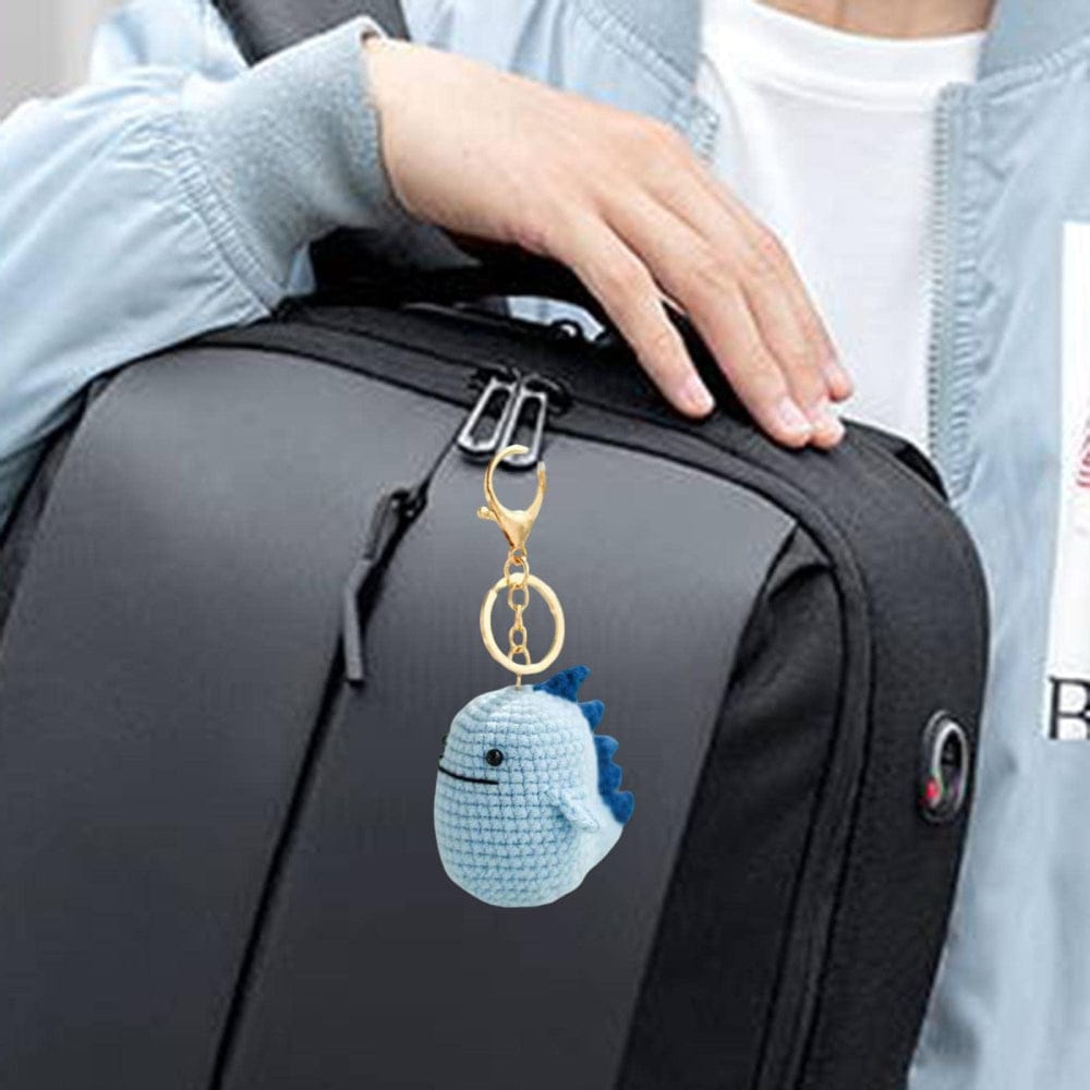 Beginner Crochet Kit DIY Dinosaur Keychain Gift for Handicraft Lovers