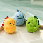 Beginner Crochet Kit DIY Dinosaur Keychain Gift for Handicraft Lovers