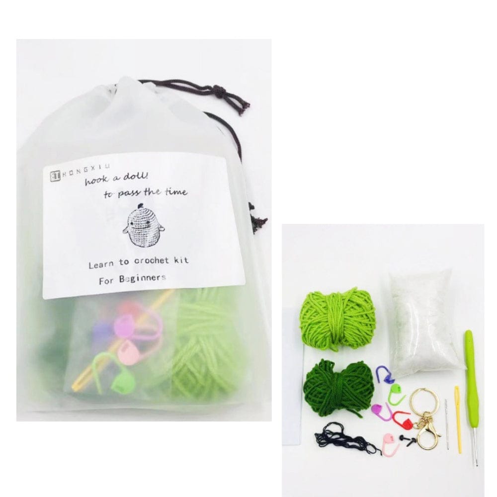 Beginner Crochet Kit DIY Dinosaur Keychain Gift for Handicraft Lovers