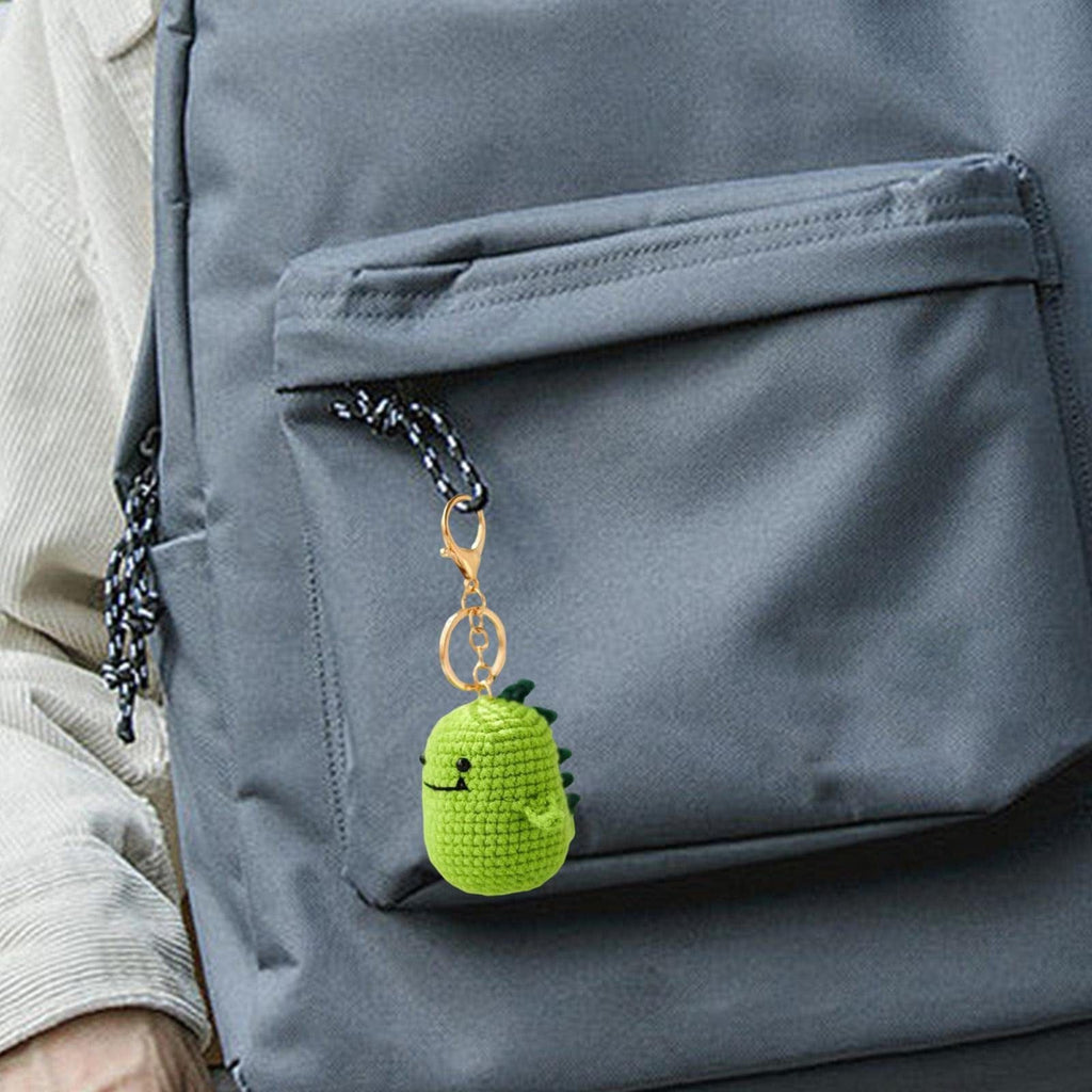 Beginner Crochet Kit DIY Dinosaur Keychain Gift for Handicraft Lovers