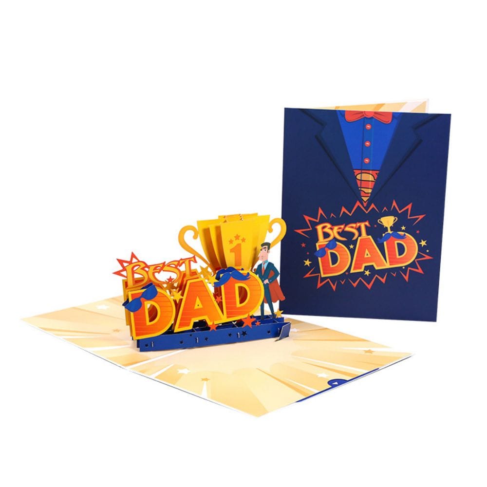 Father's Day 3D Pop Up Card Best Dad Greeting Card for Dad