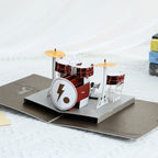 Father's Day 3D Pop Up Card Drum Kit Greeting Card for Dad
