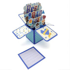 Father's Day 3D Pop Up Box Card Best Dad Ever Greeting Card for Dad