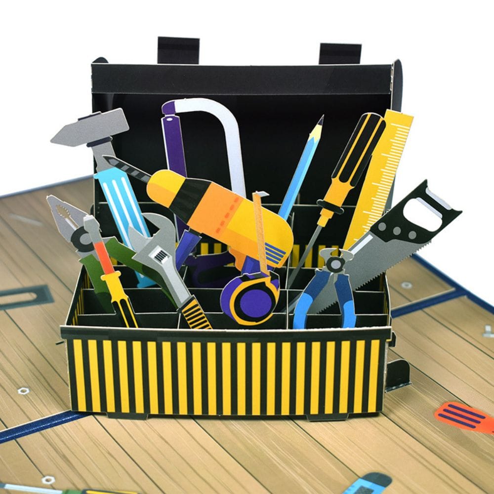 Father's Day 3D Pop Up Card Toolbox Greeting Card for Dad
