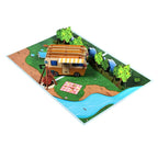 RV Travel 3D Pop Up Greeting Card for Travel Lover