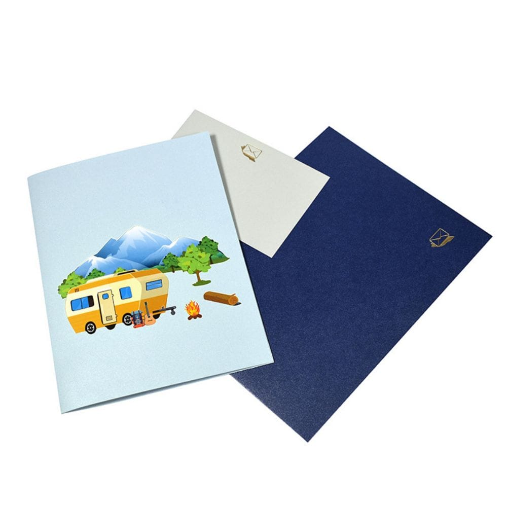 RV Travel 3D Pop Up Greeting Card for Travel Lover