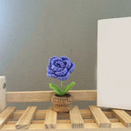 Handmade Crochet Flowers Completed Hand Woven Knitted Potted Plants Gift for Handicraft Lover