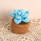 Succulent Crochet Potted Plants Completed Hand Woven Knitted Potted Plants Gift for Handicraft Lover