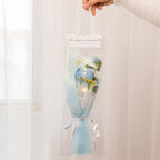 Crochet Flowers Bouquet Handmade Knitted Tulip Carnation Bouquet with Light Strip Gift for Her Wedding Gift