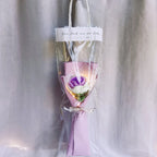 1pc Crochet Flower Handmade Knitted Flower with Light Strip Gift for Lovers Wedding Gift