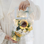 Crochet Flowers Bouquet Handmade Knitted Bouquet with Light Strip Gift for Teacher Mother Lover Wedding Gift