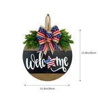 4th of July Welcome Door Sign Independence Day Decorations Front Door Decor