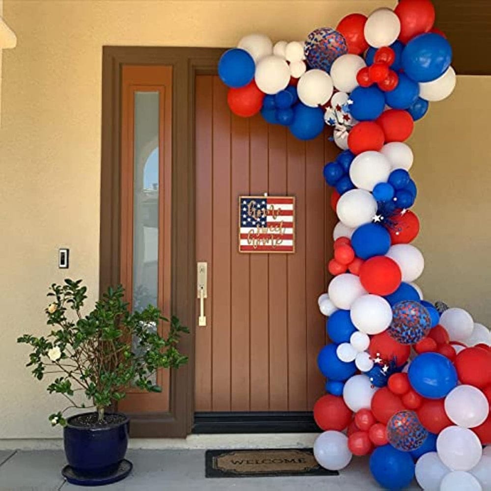 4th of July Latex Balloons Kits Patriotic Independence Day Balloons Party Supplies