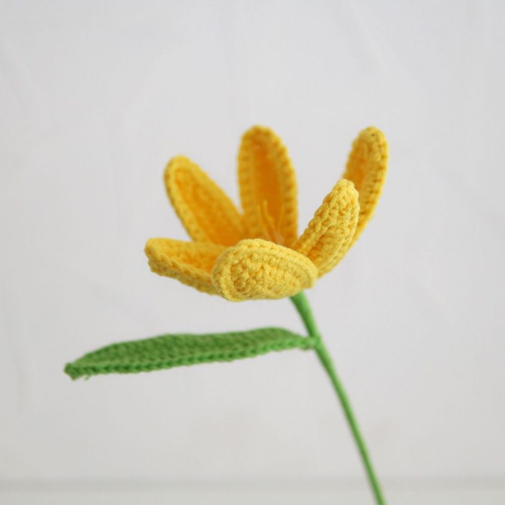 1pc Handmade Knitted Flower Blooming Tulip Crochet Flower Gift for Her