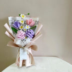 Pipe Cleaner Flowers Bouquet Handmade Twist Stick Bouquet Gift for Her Wedding Gift