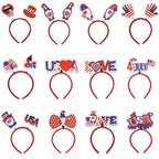 12 Pcs Independence Day Headband Party Accessories Favors Decorations for 4th of July