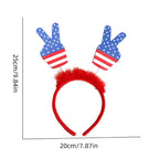 9 Pcs Patriotic Head Boppers Headbands 4th of July for Independence Day Party Accessories