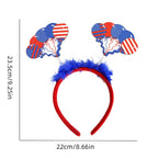 9 Pcs Patriotic Head Boppers Headbands 4th of July for Independence Day Party Accessories