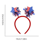 9 Pcs Patriotic Head Boppers Headbands 4th of July for Independence Day Party Accessories
