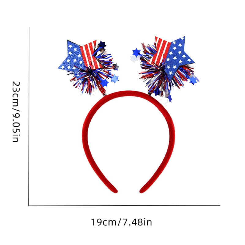 9 Pcs Patriotic Head Boppers Headbands 4th of July for Independence Day Party Accessories