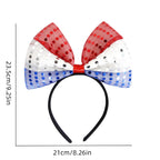 7 Pcs 4th of July Patriotic Head Boppers Headbands for Independence Day Party Hair Accessories