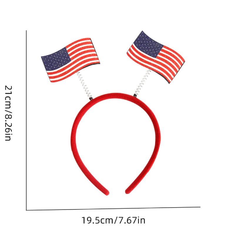 7 Pcs 4th of July Patriotic Head Boppers Headbands for Independence Day Party Hair Accessories