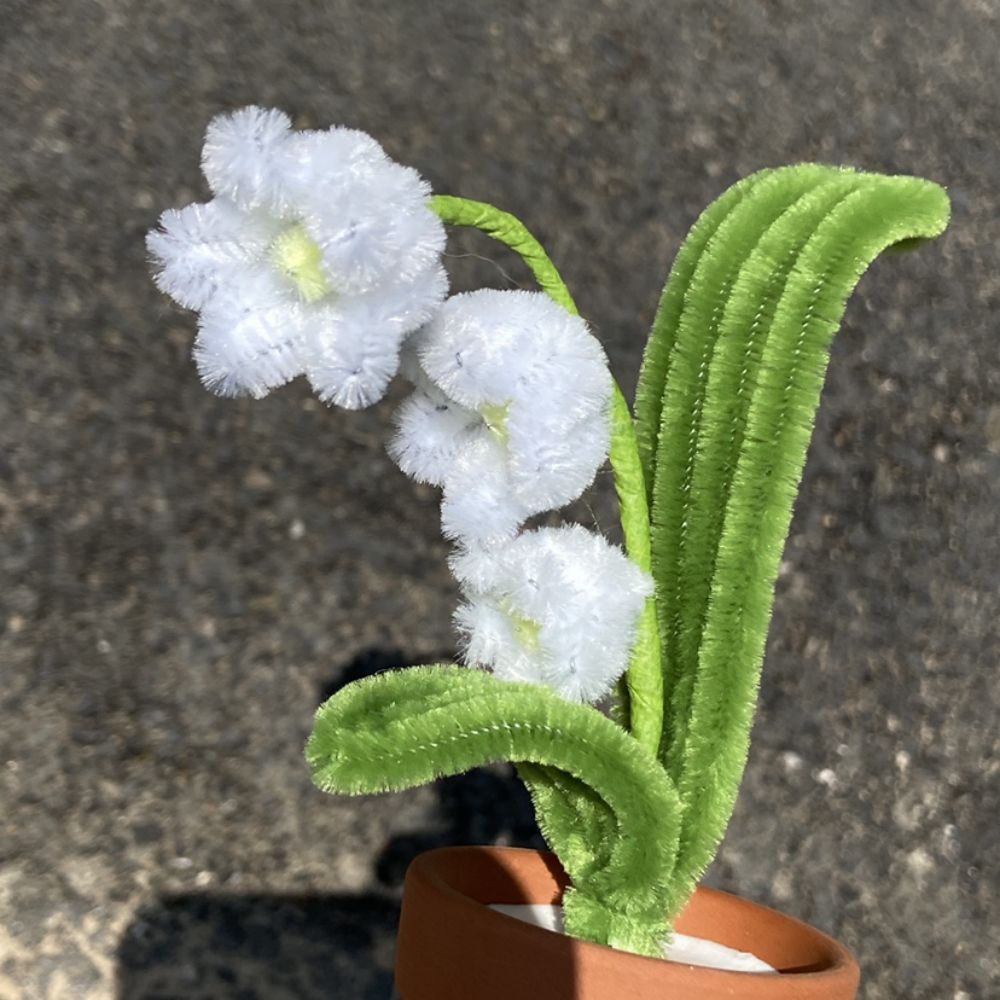 Pipe Cleaner Potted Plant Handmade Twist Stick Flowers Gift
