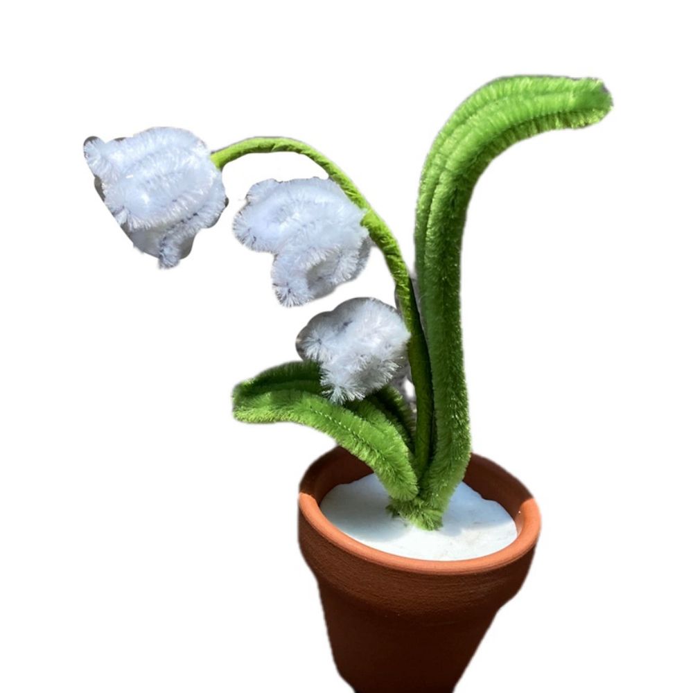 Pipe Cleaner Potted Plant Handmade Twist Stick Flowers Gift