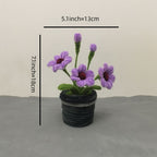 Pipe Cleaner Potted Plant Handmade Twist Stick Flowers Gift for Her or Him