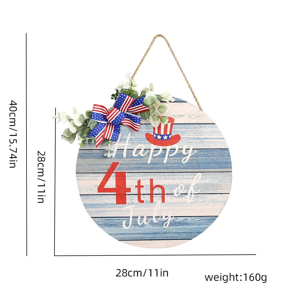 4th of July Welcome Door Sign Independence Day Decorations Front Door Hanger Gifts