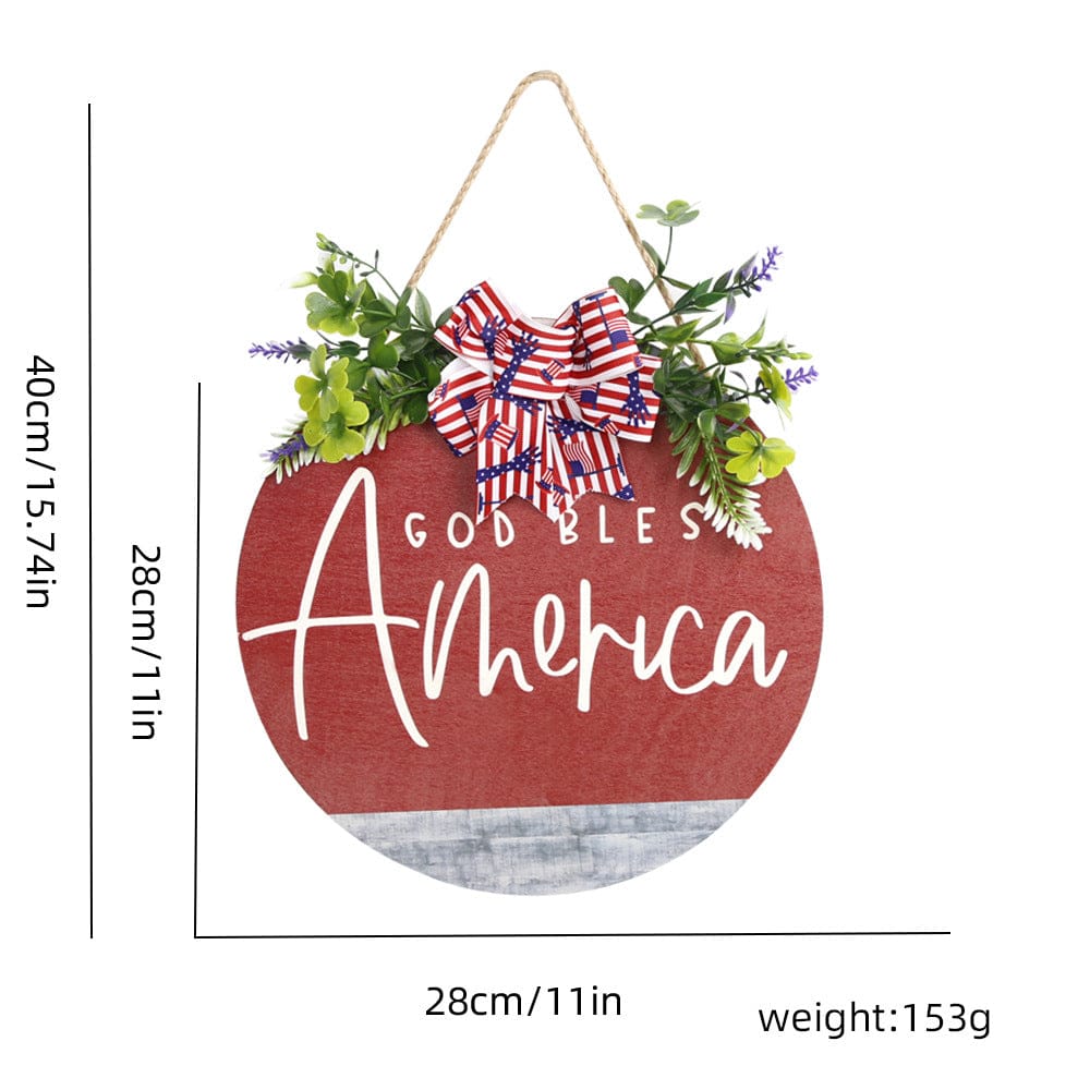 4th of July Welcome Door Sign Independence Day Decorations Front Door Hanger Gifts