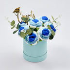 Crochet Flowers Bouquet Handmade Knitted Roses Hug Bucket Birthday Graduation Gift Box